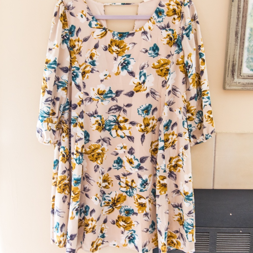 Pink Owl floral dress size medium!
